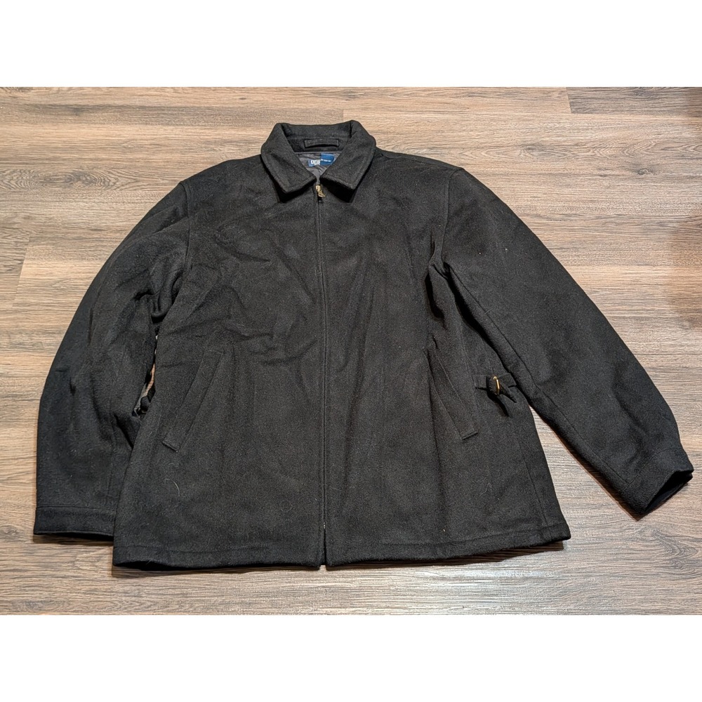 Polo Ralph Lauren Mens Wool Harrington Jacket Black Full Zip Size L Coat